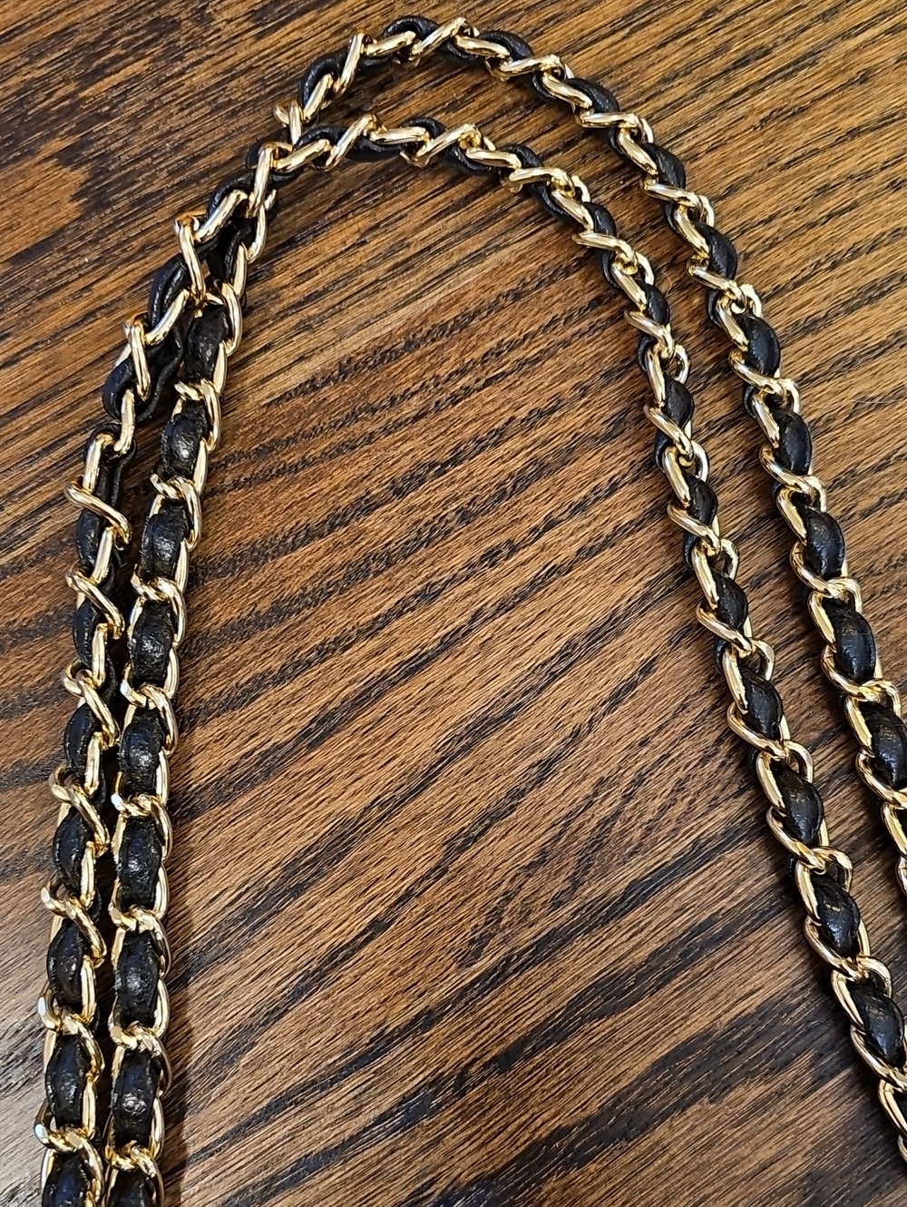 Black Quilted Shoulder Classic Flap Bag with Gold Chain Strap - Picture 15 of 16